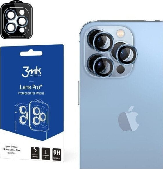 3MK Szkło hybrydowe na obiektyw aparatu 3MK Lens Protection Pro Apple iPhone 13 Pro/13 Pro Max niebieski/sierra blue