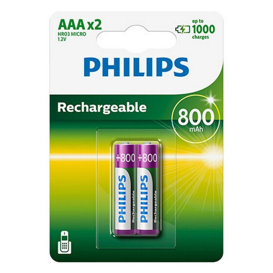 Аккумуляторные батарейки Philips R03B2A80/10 1,2 V