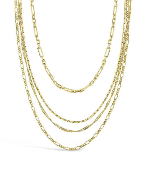 Sterling Forever women's Multi Chain Layered Necklace