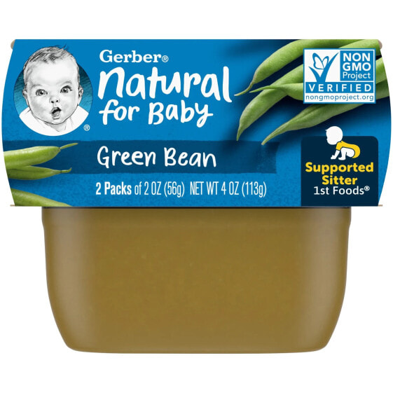 Natural for Baby, 1st Foods, Green Bean, 2 Pack, 2 oz (56 g) Each