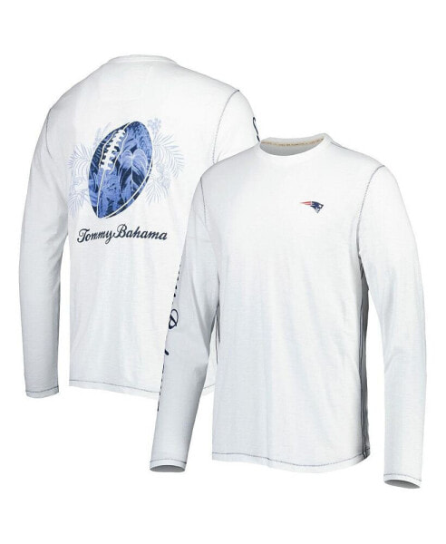 Men's White New England Patriots Laces Out Billboard Long Sleeve T-shirt