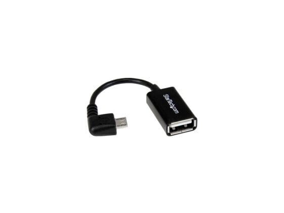 StarTech.com 5in Right Angle Micro USB to USB OTG Host Adapter M/F