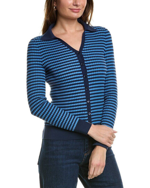 Lafayette 148 New York Striped Cardigan Women's