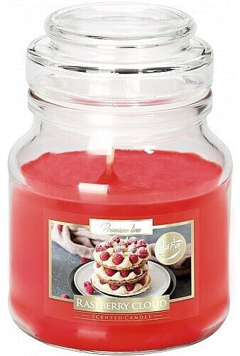 Premium-Duftkerze im Glas purpurrote Wolke - Bispol Premium Line Scented Candle Raspberry Cloud 120 g