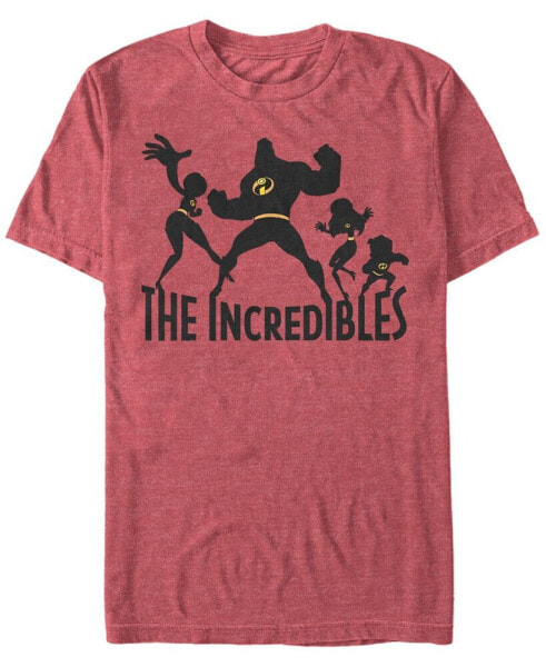 Disney Pixar Men's Incredibles Family Silhouette Short Sleeve T-Shirt