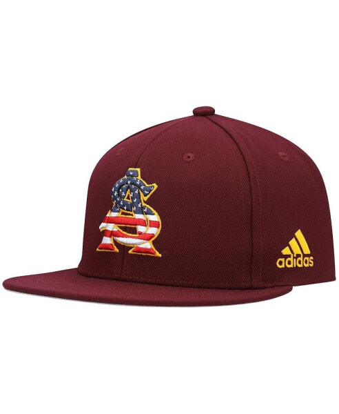 Men's Maroon Arizona State Sun Devils Patriotic On-Field Baseball Fitted Hat