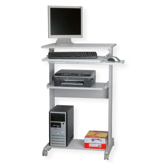 ROLINE PC Standing Workstation - Rectangular shape - Metal - Plastic - Grey - White - 680 mm - 450 mm - 1100 mm