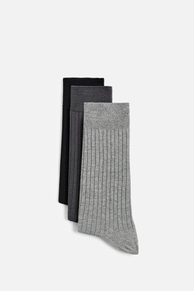 3-PACK OF CONTRAST SOCKS