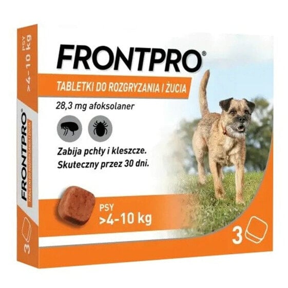 Таблетки от блох и клещей для собак FRONTPRO 612471 15 г 3 x 28,3 мг 4-10 кг