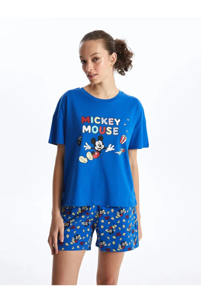 Пижама LC WAIKIKI Mickey Mouse с коротким рукавом, женская, с шортами