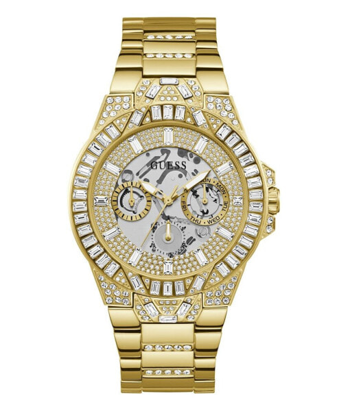 Часы Guess Analog Gold-Tone Stainless Steel Watch 44mm