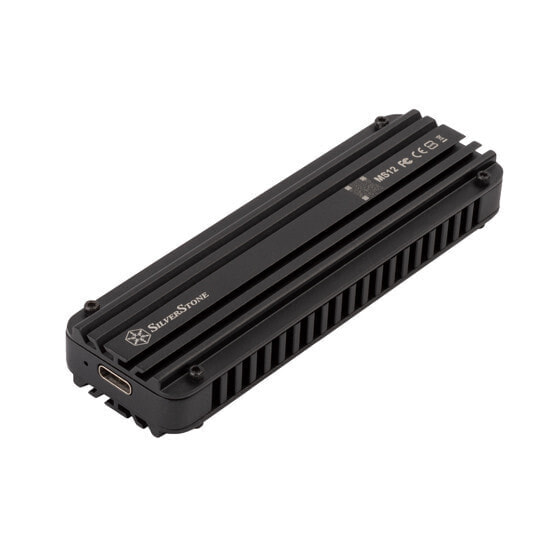 SilverStone MS12 - SSD enclosure - M.2 - PCI Express 3.0 - Serial Attached SCSI - 20 Gbit/s - USB connectivity - Black