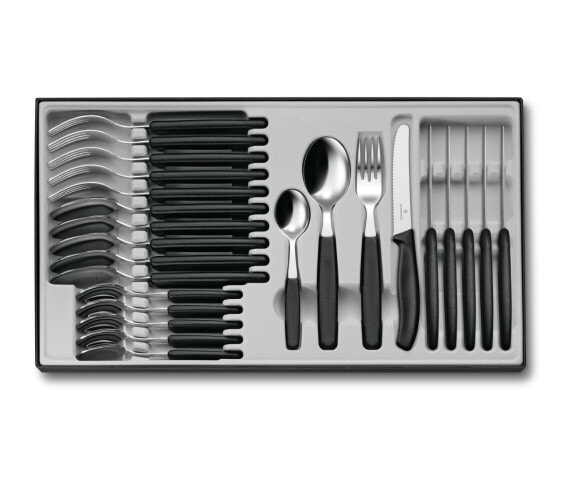 Набор столовых приборов Victorinox 6.7833.24 - чехол для ножей и столовых приборов - полипропилен - нержавеющая сталь - черный - эргономичный - 11 см
