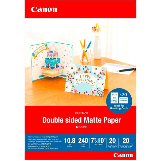 CANON MP-101 D 7x10 cm 20 Sheets Double Sided Matte Photo Paper 240 g