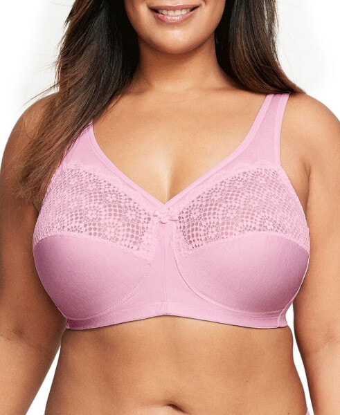 Women's Full Figure Plus Size Magic Lift Moisture Control Wirefree Bra 1064