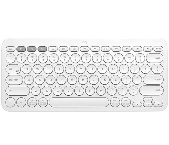 Logitech K380 Multi-Device Bluetooth Keyboard - Mini - Bluetooth - QWERTY - White