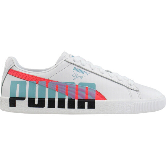 Puma Clyde Logo Lace Up Womens Size 6 B Sneakers Casual Shoes 371811-02