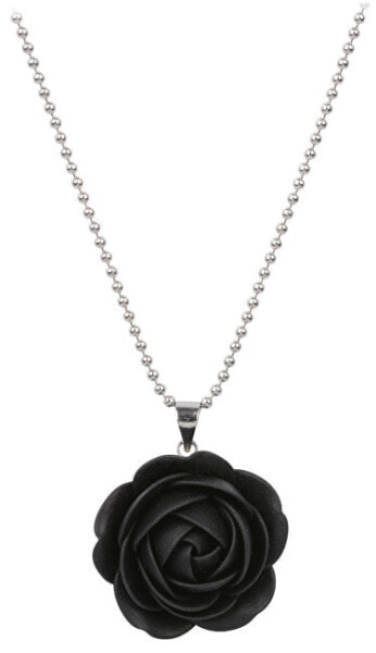 Ожерелье с черным цветком
