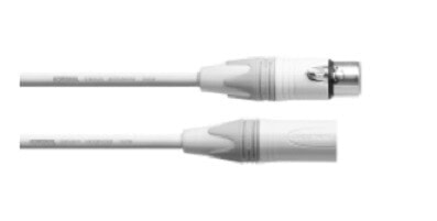 Cordial XLR/XLR - 5 m - XLR (3-pin) - Male - XLR (3-pin) - Female - 5 m - White