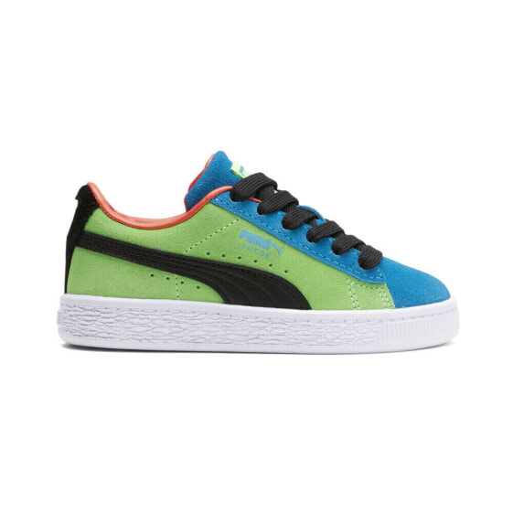 Puma Suede Water Fight Lace Up Toddler Boys Blue, Green Sneakers Casual Shoes 3