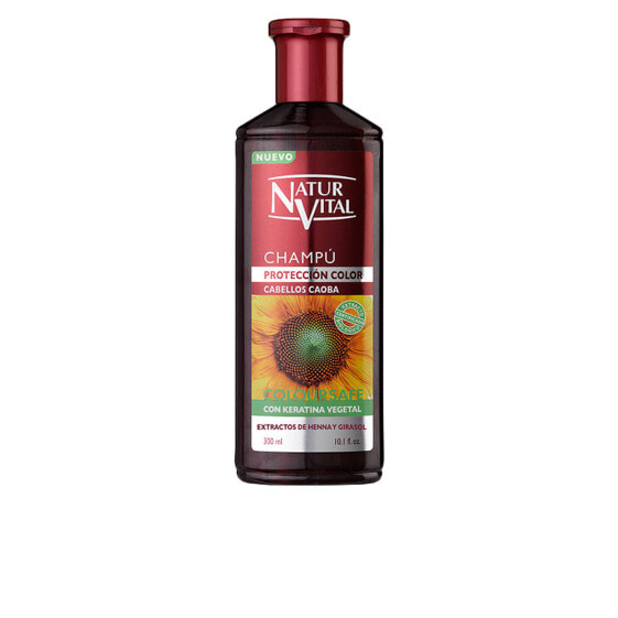 Natur Vital Coloursafe Mahogany Шампунь с экстрактом хны для рыжих оттенок волос 300 мл