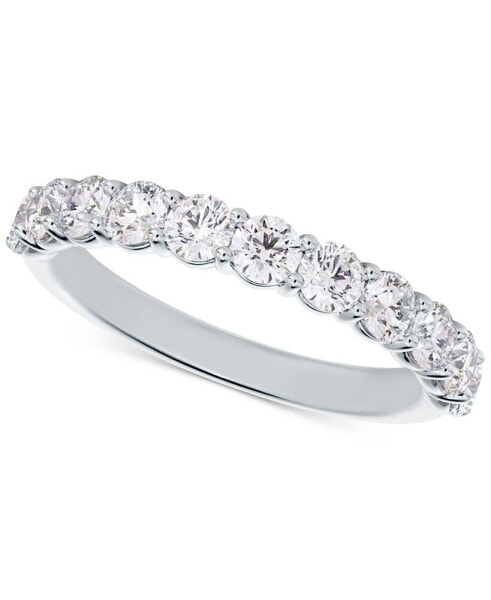 Diamond Eleven Stone Band (1 ct. t.w.) in 14k White Gold