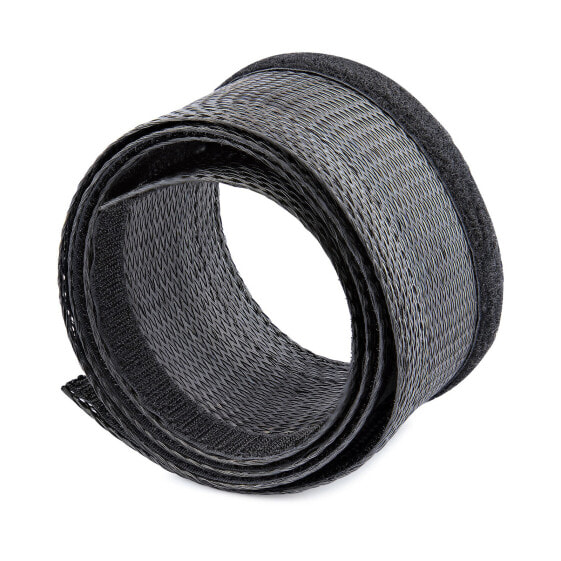 StarTech.com 10ft (3m) Cable Management Sleeve - Trimmable Heavy Duty Cable Wrap - 1.2" (3cm) Dia. Polyester Mesh Computer Cable Manager/Protector/Concealer - Black Cord Organizer/Hider - Cable sleeve - Floor - Nylon - Polyester - Black