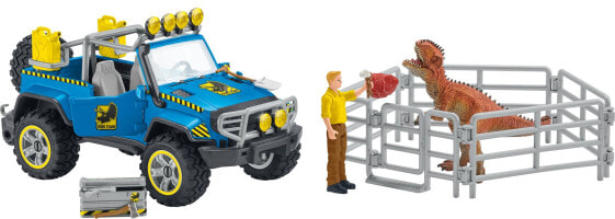 Игровой набор Schleich Off-road vehicle with dino outpost Adventure Set (Набор с джипом и динозаврами)