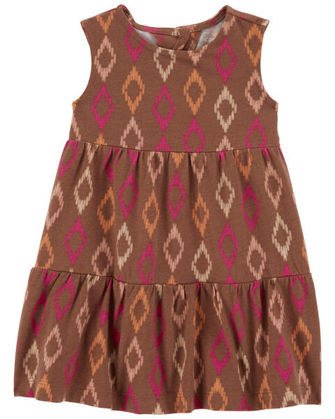 Baby Geo Print Sleeveless Dress NB