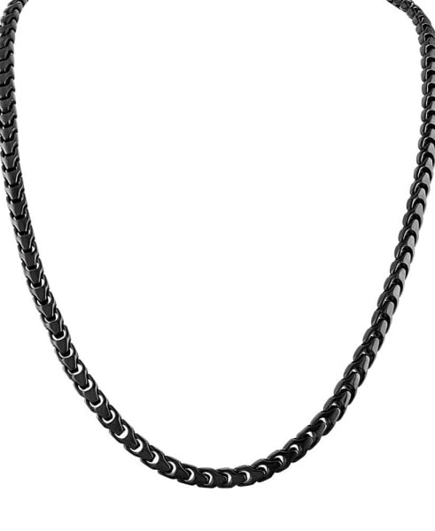 Men's Link Chain 22" Necklace in Black-Plated Stainless Steel