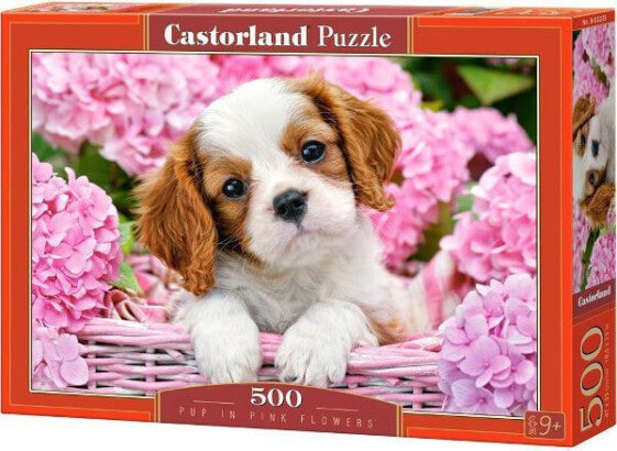 Пазл развивающий Castorland Pup in Pink Flowers 500 элементов (52233)