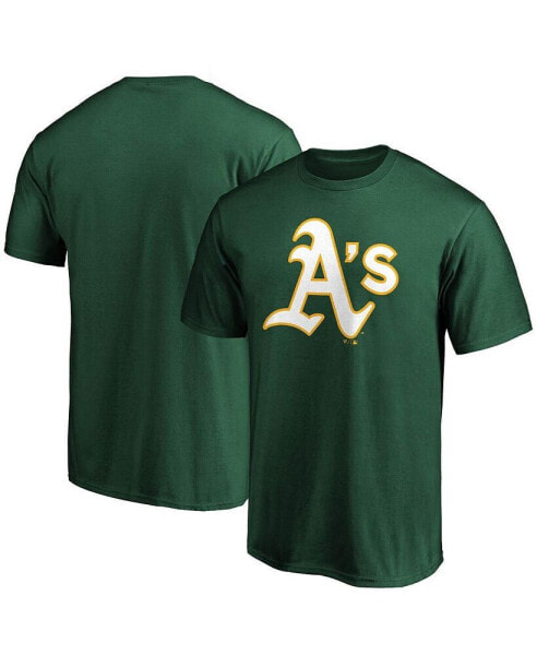 Men's Green Oakland Athletics Official Logo T-shirt