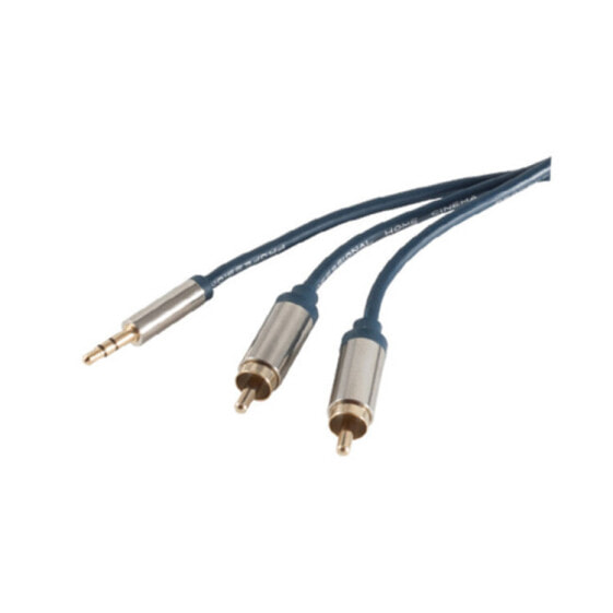 ShiverPeaks sp-PROFESSIONAL - 3.5mm - Male - 2 x RCA - Male - 0.75 m - Blue,Chrome