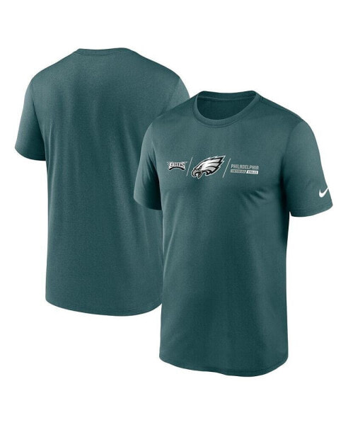 Men's Midnight Green Philadelphia Eagles Horizontal Lockup Legend T-shirt