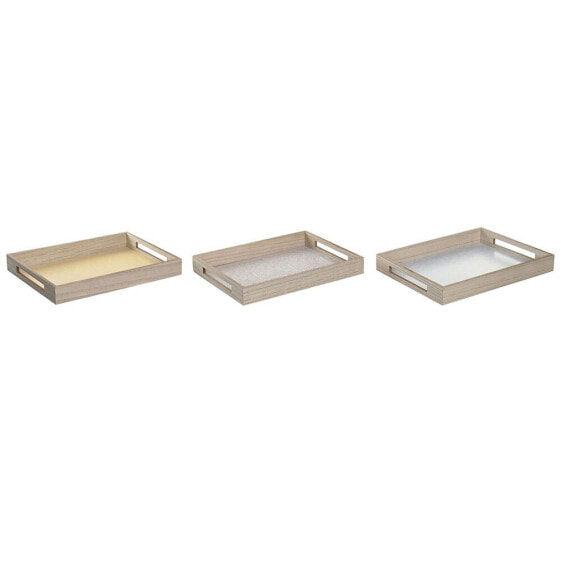 HOME DECOR MDF Wood 40x30x5 cm Appetizer Tray 3 Units