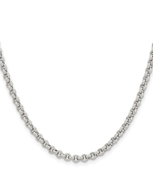 Stainless Steel Polished 3.9mm Rolo Chain Necklace