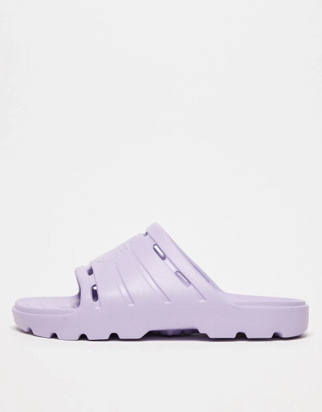 Timberland logo sliders in purple