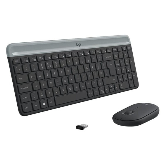 Клавиатура и мышь Logitech MK470 Серый Графитовый Qwerty US