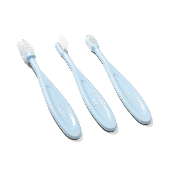 BABYONO Set 3 Toothbrushes For Babies And Children