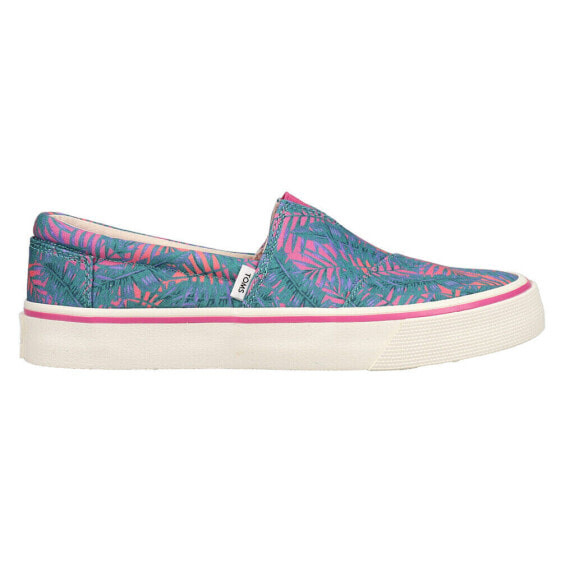 TOMS Alpargata Fenix Palms Slip On Womens Blue, Green, Pink Sneakers Casual Sho