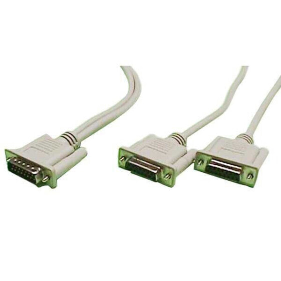 EUROCONNEX DB15M - 2xDB15H 1.8m Cable