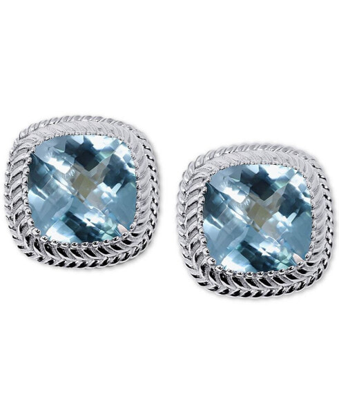 Blue Topaz Stud Earrings (17 ct. t.w.) in Sterling Silver