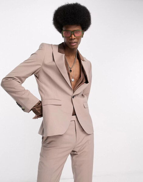 Twisted Tailor buscot suit jacket in sand