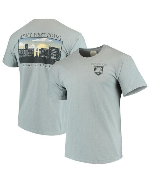Men's Gray Army Black Knights Team Comfort Colors Campus Scenery T-shirt