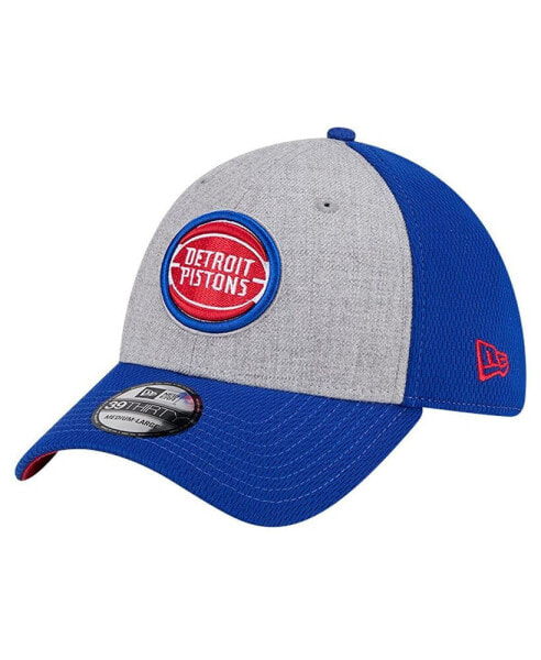 Men's Heather Gray/Blue Detroit Pistons Two-Tone 39THIRTY Flex Hat