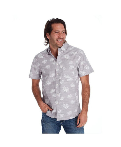 Рубашка мужская с коротким рукавом PX с рисунком листьев