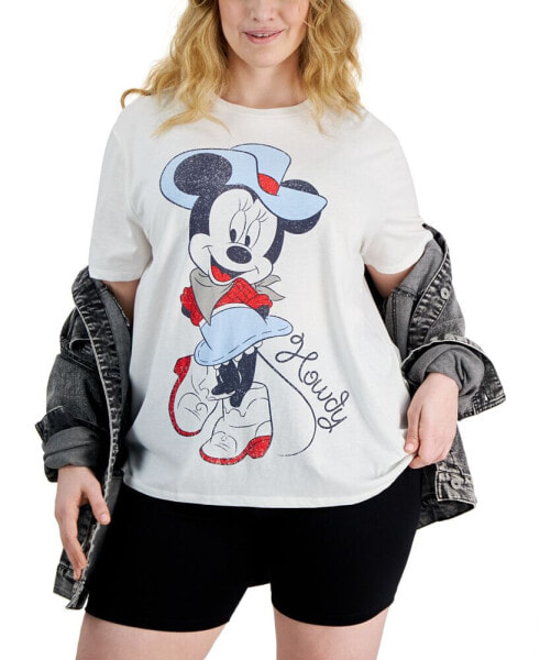 Trendy Plus Size Howdy Minnie Mouse Tee