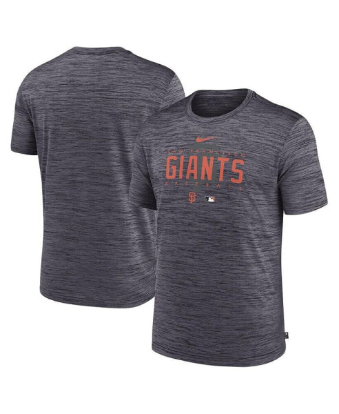 Men's Heather Charcoal San Francisco Giants Authentic Collection Velocity Performance Practice T-shirt