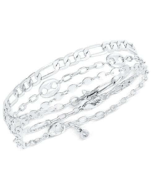 3-Pc. Set Mariner & Chain Link Bracelets, Created for Macy's