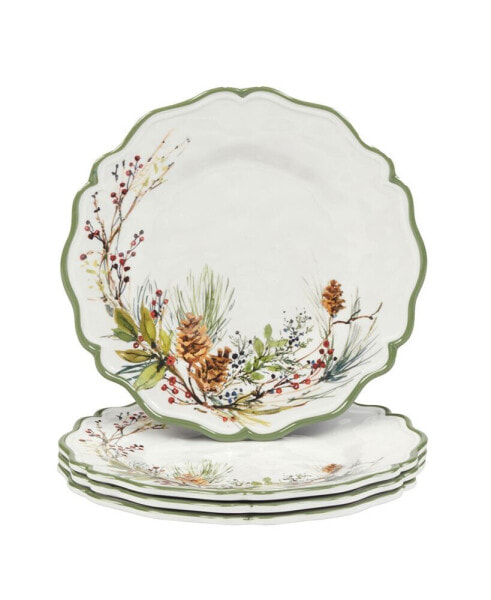 Winters Forest Salad Plates, Set of 4